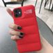 Красный пуферний чехол-пуховик для iPhone XR