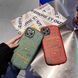 Кожаный красный чехол "Bearbrick Kaws" для iPhone 12 Pro Max