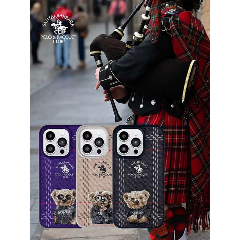Чехол Santa Barbara Polo Dustin Bear для iPhone 14 Pro Max Фиолетовый