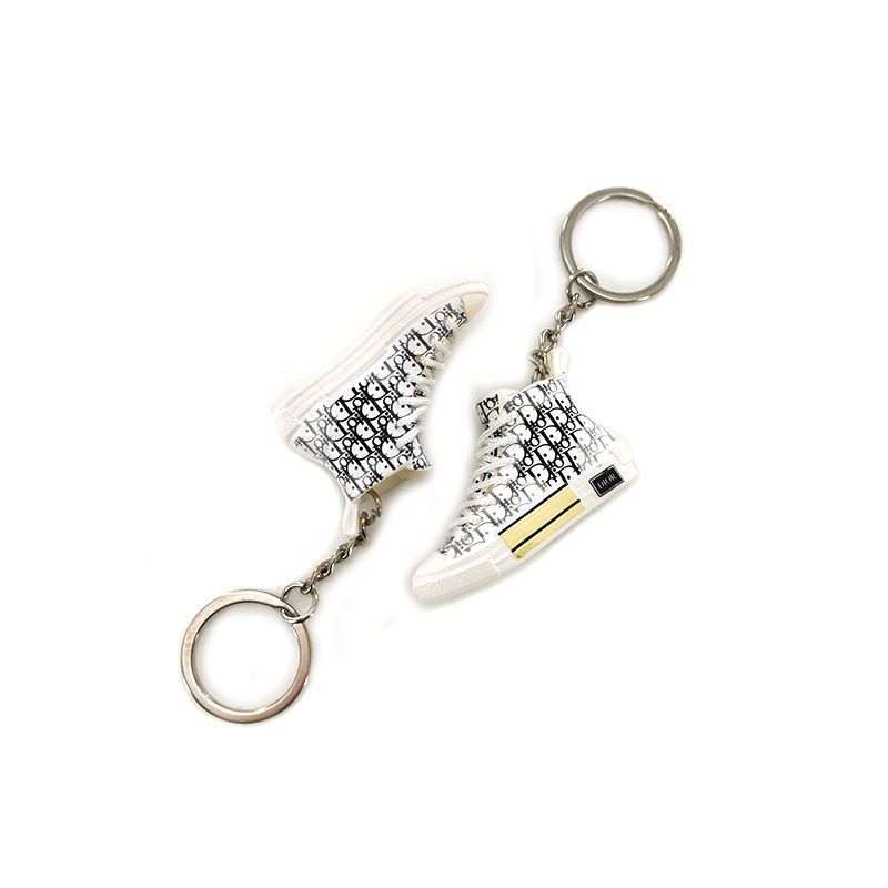 Брелок (ключница) Christian Dior 3D мини-кеды Белые, 1 пара