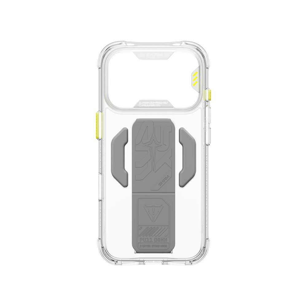 Чехол для iPhone 18 Pro Skinarma Helio Ce (Mag-Charge + Grip-Stand) Clear