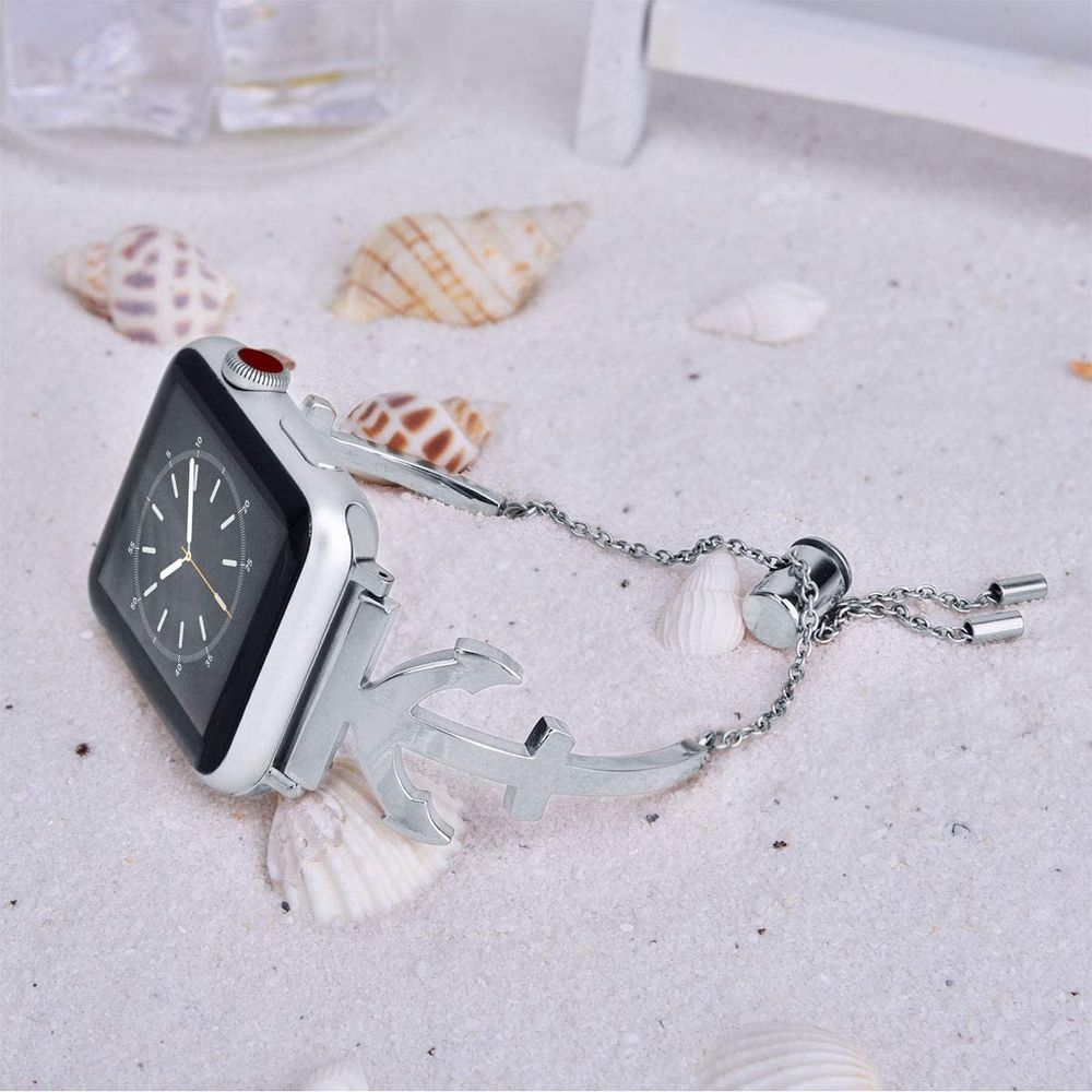 Металевий ремінець "Морський" срібного кольору для Apple Watch 38-41 мм (Series 6/5/4/3/2)