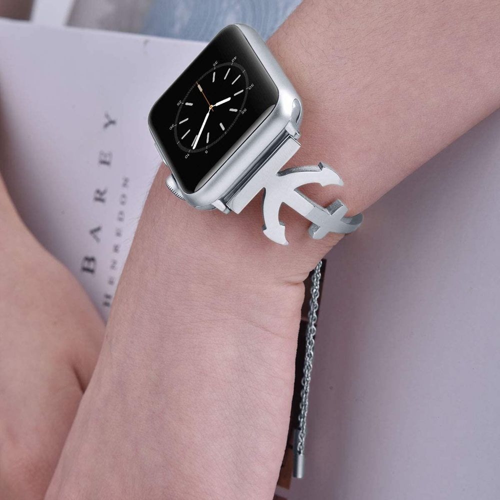 Металлический ремешок "Морской" серебряного цвета для Apple Watch 38-41 мм (Series 6/5/4/3/2)