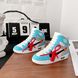 Силиконовый 3D чехол "Кроссовок Nike" для Apple Airpods 1/2 бело-голубого цвета