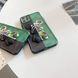 Чехол 3D Bearbrick Камуфляж для iPhone 13 Pro Max Черно-зеленый