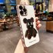 Роскошный чехол для iPhone 14 3D Bearbrick Kaws Power Bear Белый