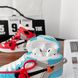 Силіконовий 3D чохол для Apple Airpods 1/2 Кросовок Nike Біло-блакитний