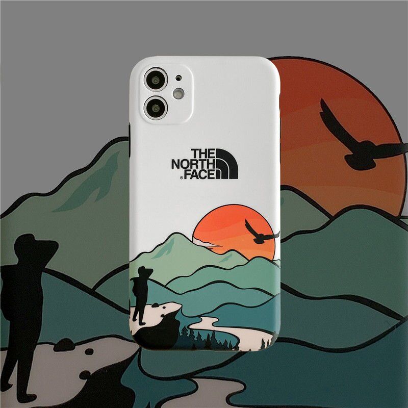 Чехол The North Face "Закат" для iPhone 13 Pro Max белого цвета