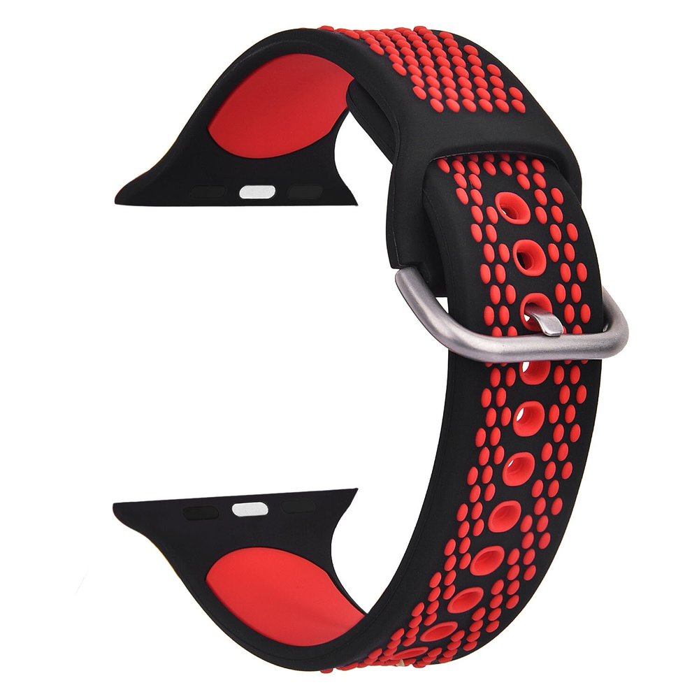 Красный силиконовый ремешок "Шина" для Apple Watch 38-41 мм (Series 6/5/4/3/2)