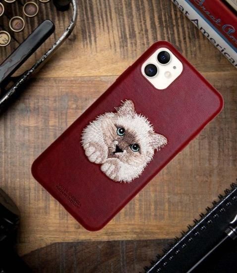 Чохол для iPhone 11 Santa Barbara Polo Savanna з вишивкою "Кіт" Червоний