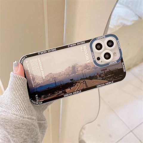 Чехол для iPhone 12 Pro Monthly "Дорога" с защитой камеры