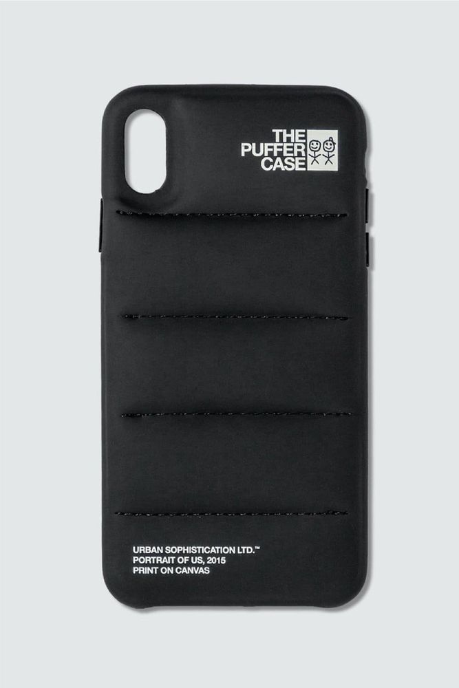 Черный пуферний чехол-пуховик для iPhone XR