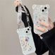 Чохол для iPhone 14 Pro Max з ременем для плеча з ведмедиком Flower Bear