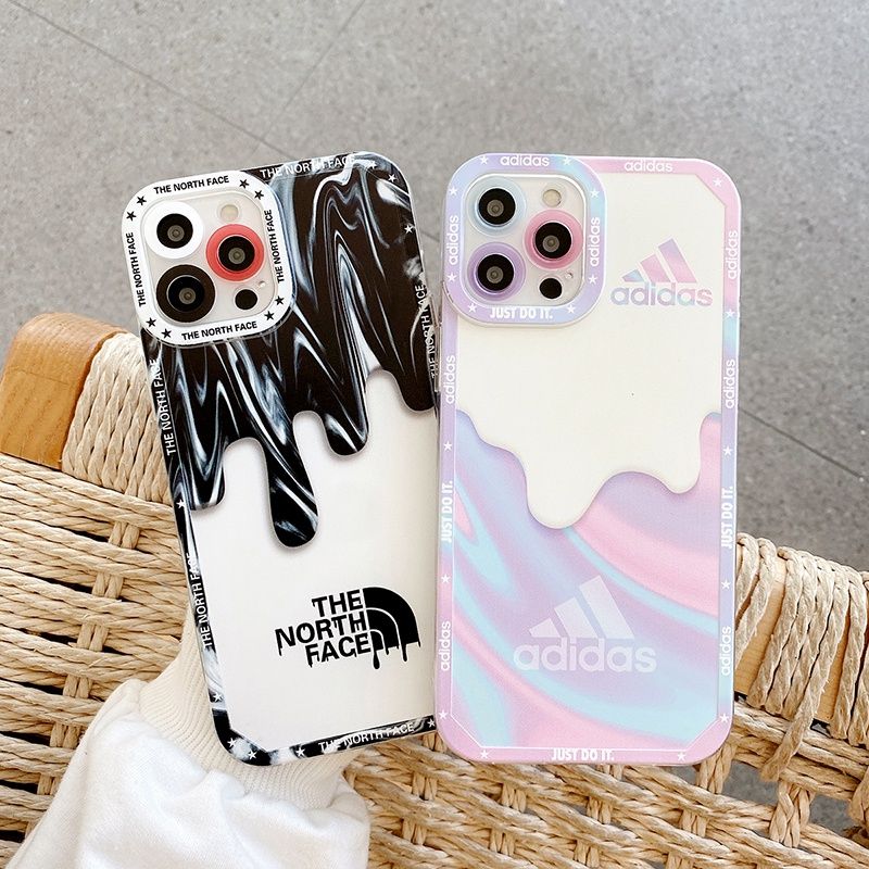 Чохол для iPhone 12 Adidas Ice Cream з кольоровим захистом об'єктива Рожевий