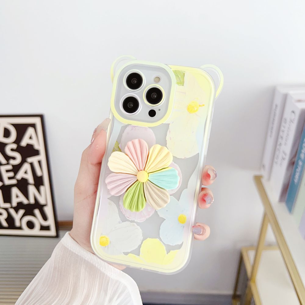 Чохол для iPhone 14 Pro Max Квітка-Семицвітка з ременем для плеча Світло-ліловий