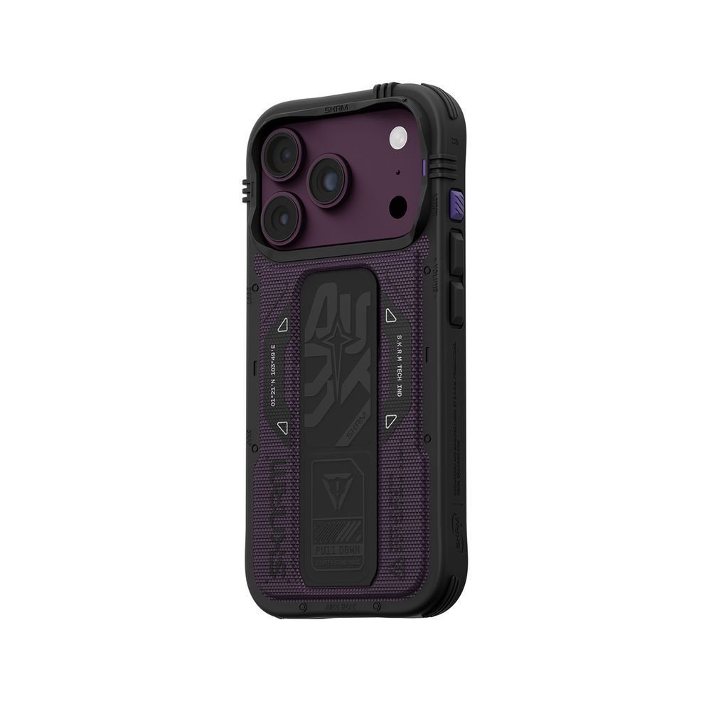 Чехол для iPhone 18 Pro Skinarma Phantom (2026) (Mag-Charge + Grip-Stand) Burgundy