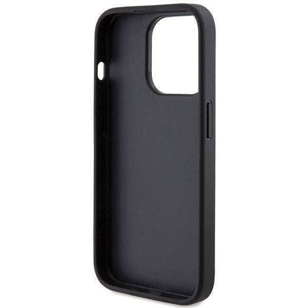 Чохол для iPhone 16 Pro Guess Glitter Script Big 4G Чорний