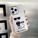Чехол для iPhone 11 Karl Lagerfeld and cat с защитой камеры Белый