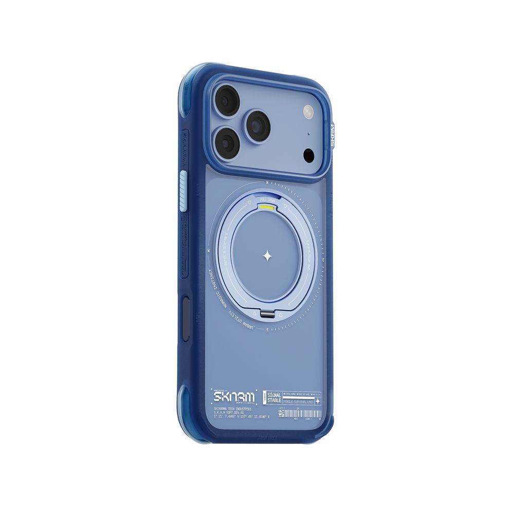 Чехол для iPhone 18 Pro Max Skinarma Atlas (2026) (Mag-Charge + Drift-Node&trade; Bumper) Blue