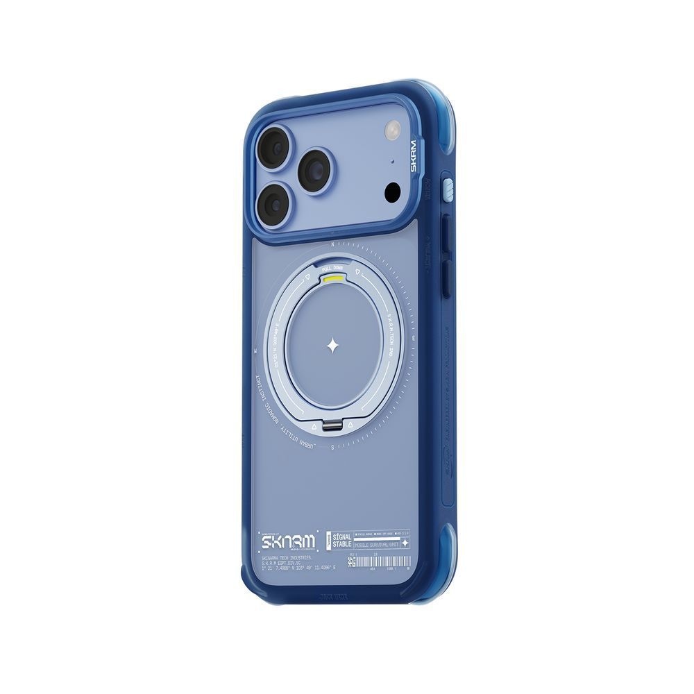 Чехол для iPhone 18 Pro Max Skinarma Atlas (2026) (Mag-Charge + Drift-Node&trade; Bumper) Blue