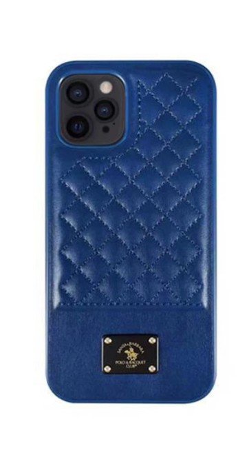 Кожаный чехол для iPhone 12 Santa Barbara Polo Bradley Синий