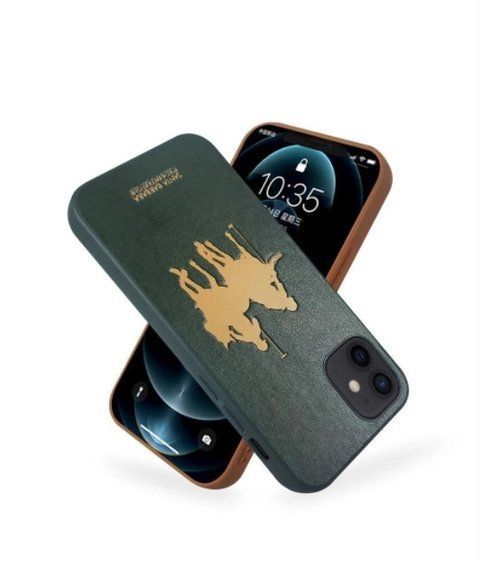 Чохол для iPhone 11 Pro Santa Barbara Polo Umbra Жокей шкіряний Зелений