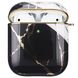 Дизайнерский мраморный чехол черного цвета для Apple AirPods 1/2