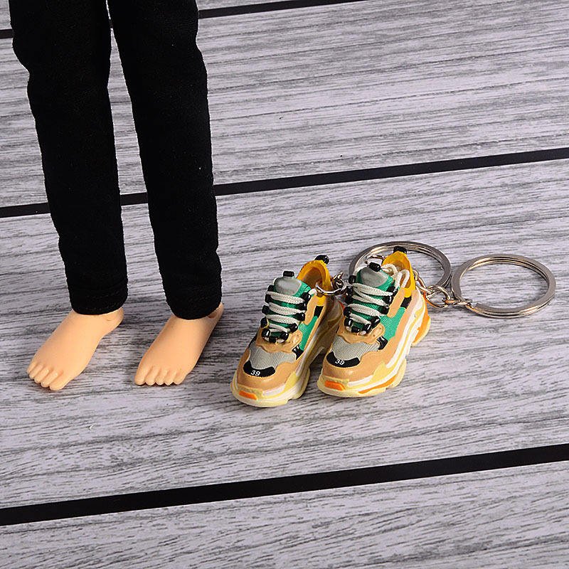 Брелок (ключница) Balenciaga 3D мини-кроссовки с тройной подошвой, 1 пара