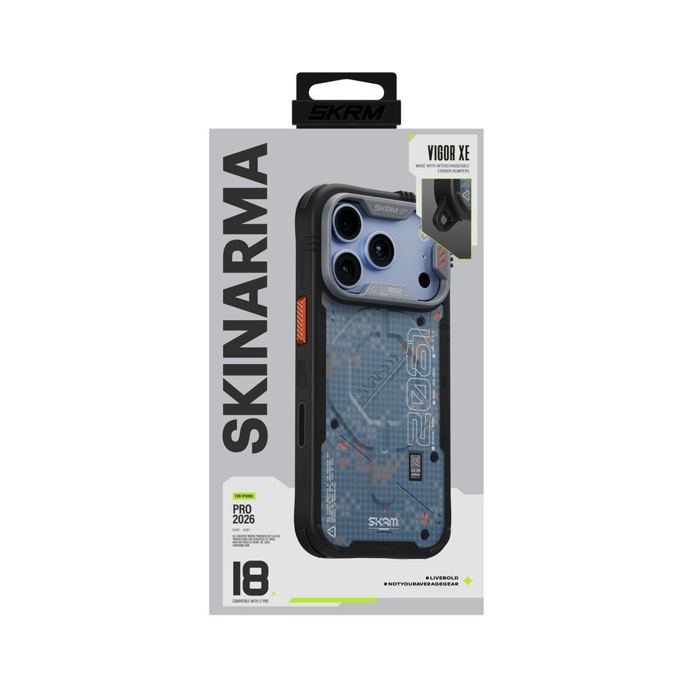 Чехол для iPhone 18 Pro Skinarma Vigor Xe (2026) Mag-Charge Blue
