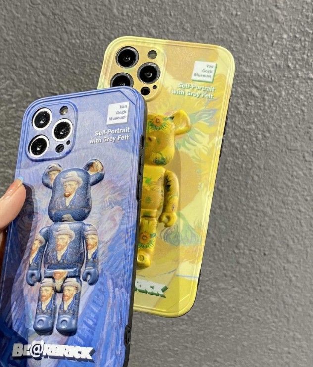 Чехол Bearbrick с изображением Ван Гога для iPhone 11 Pro Max Синий