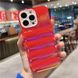 Чохол-пуховик Puffer для iPhone 12 Pro голографічний Червоний