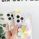 Чохол для iPhone 14 Pro Квітка-Семицвітка з ременем для плеча Світло-ліловий