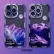 Чохол для iPhone 14 Scenery Mountains із захистом камери Прозоро-фіолетовий