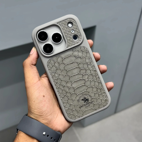 Чехол для iPhone 17 Pro Max Knight Santa Barbara Polo Titanium Gray