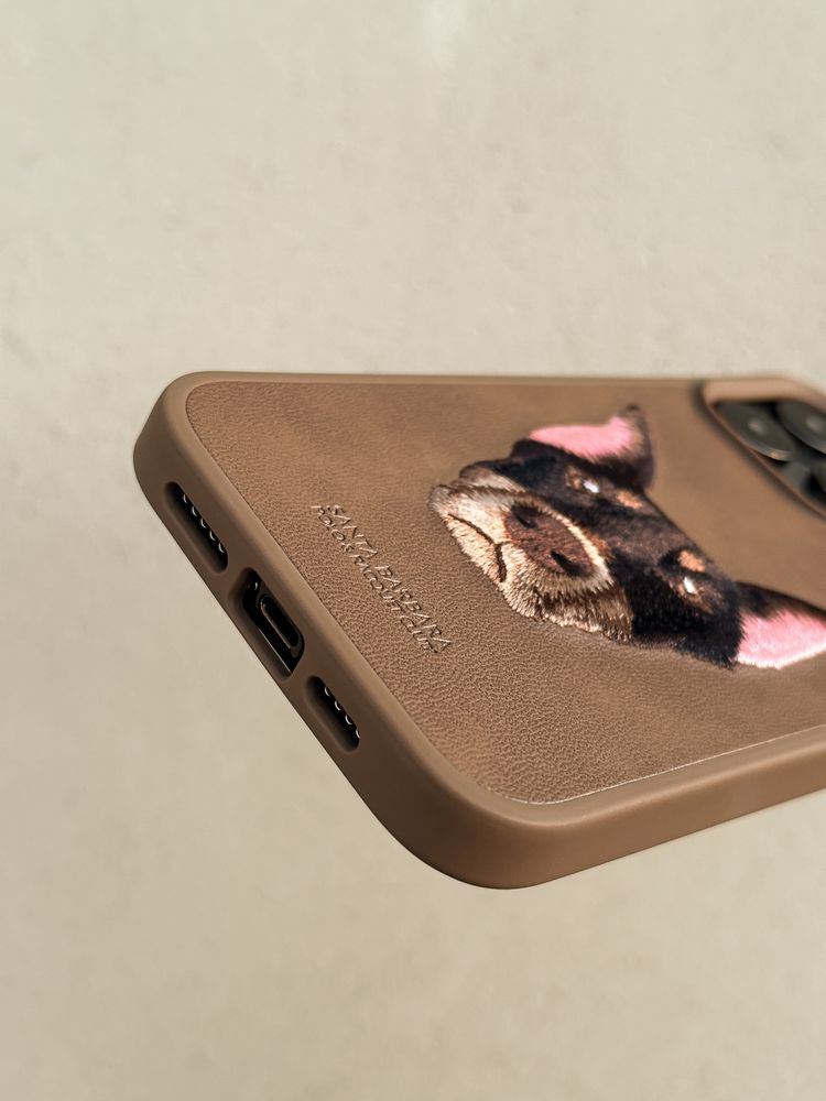 Чохол Santa Barbara Polo Curtis Dog для iPhone 14 Pro Leather Коричневий