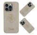 Чохол для iPhone 16 Pro Guess Glitter Script Big 4G Металічне золото