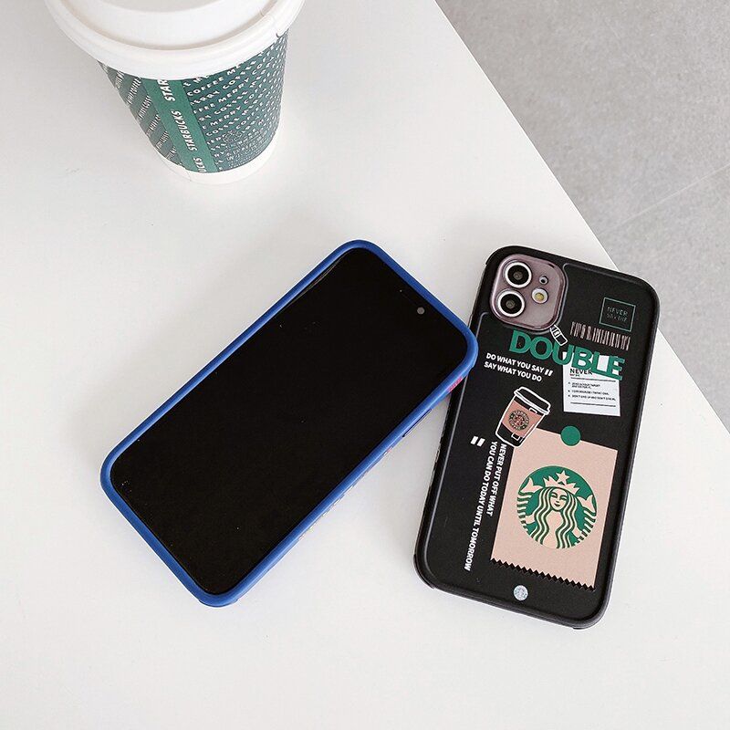Черный чехол Starbucks для iPhone 7 Plus/8 Plus с защитой камеры