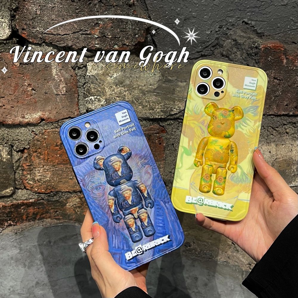 Чехол Bearbrick с изображением Ван Гога для iPhone 11 Pro Синий