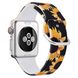 Черный силиконовый ремешок "Подсолнухи" для Apple Watch 38-41 мм (Series 6/5/4/3/2)