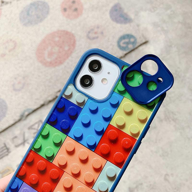 Чехол Разноцветное Лего для iPhone 11 Pro Max с защитой камеры