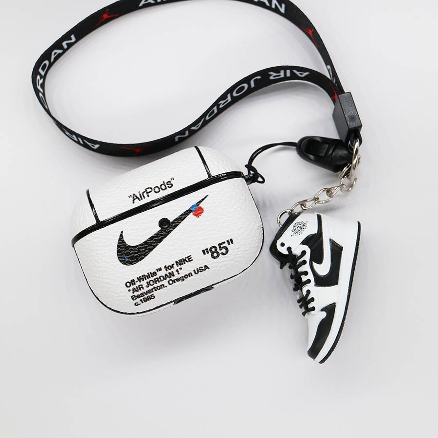 Чехол Nike Air Jordan с брелоком белого цвета для Apple Airpods Pro
