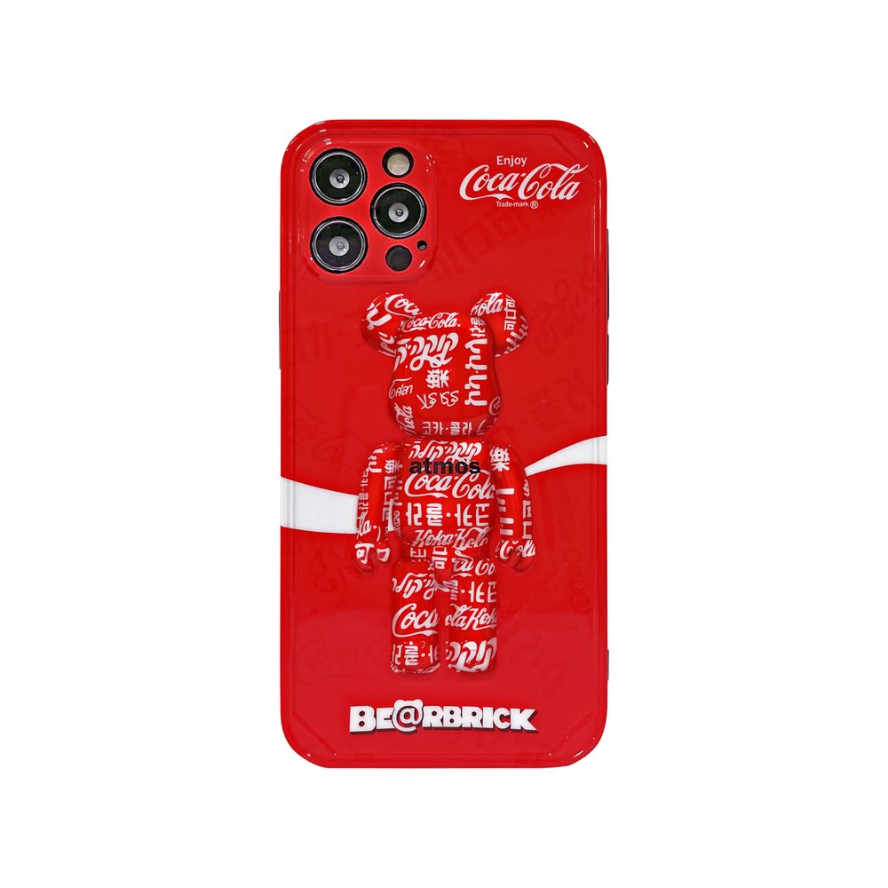 Чохол для iPhone 12 Pro Max Bearbrick Кока-Кола Червоний