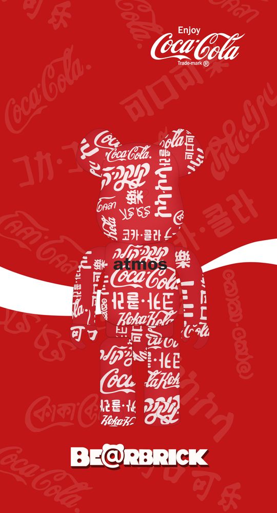 Чехол Bearbrick Кока-Кола для iPhone 12 Pro Max Красный