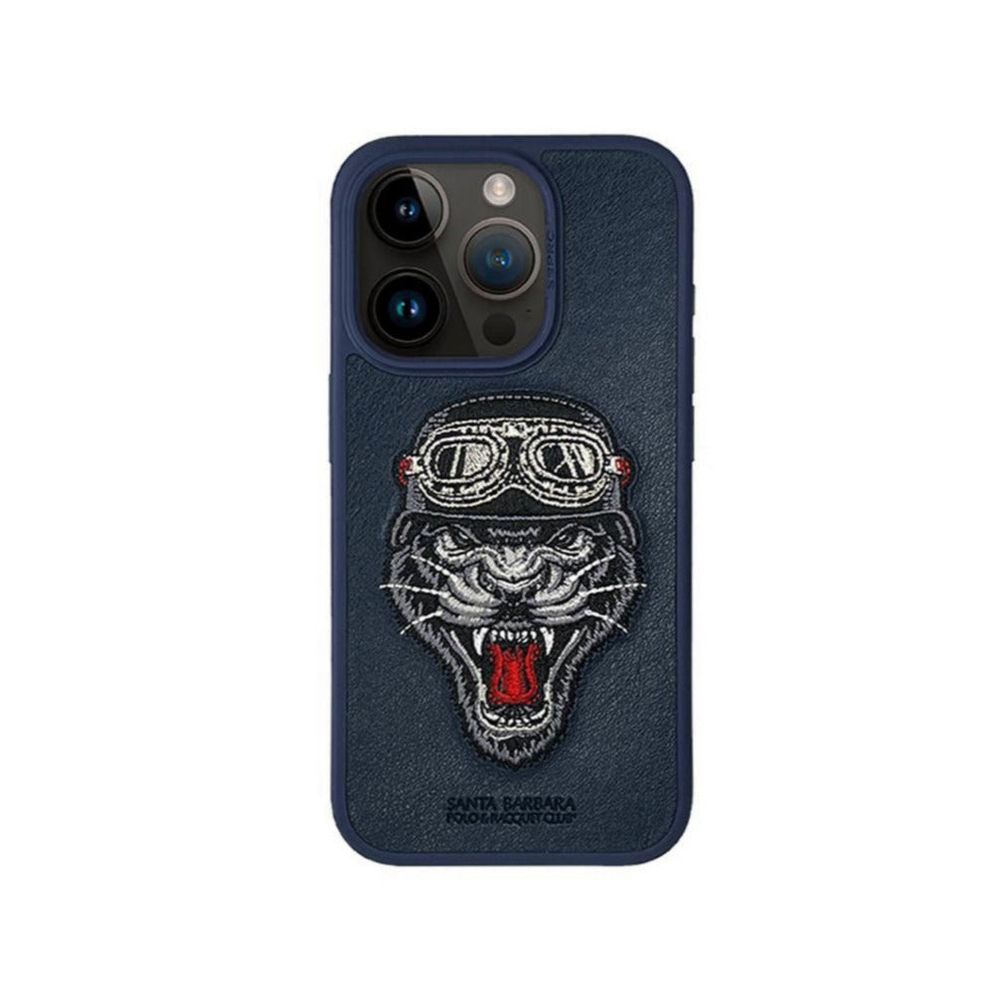 Чехол для iPhone 15 Pro Яростный тигр Patti Santa Barbara Polo Синий