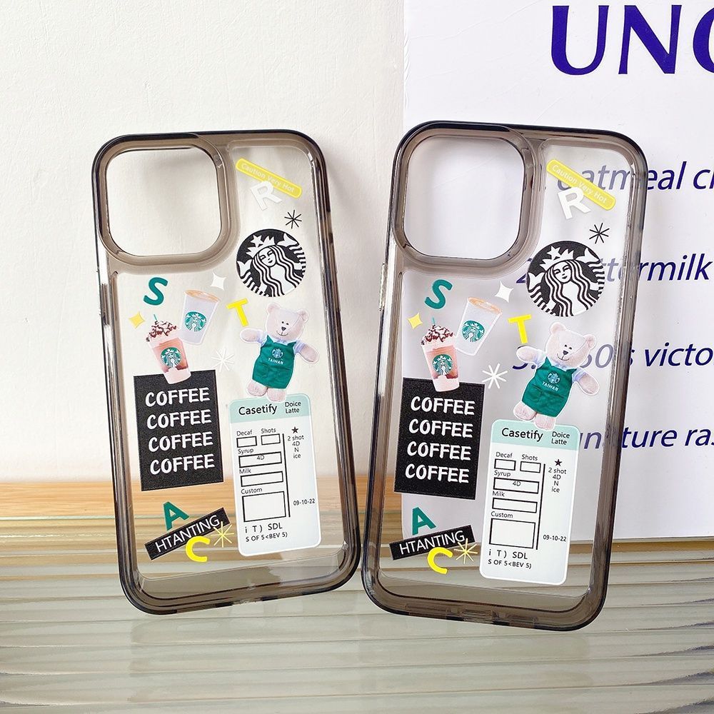 Чохол для iPhone 15 Plus Starbucks Coffee Bear Прозорий
