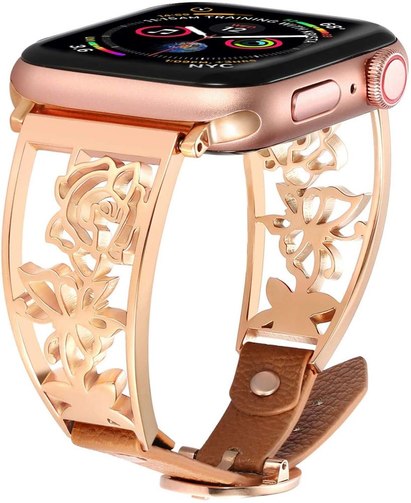 Металевий ремінець "Метелик" золотого кольору для Apple Watch 38-41 мм (Series 6/5/4/3/2)