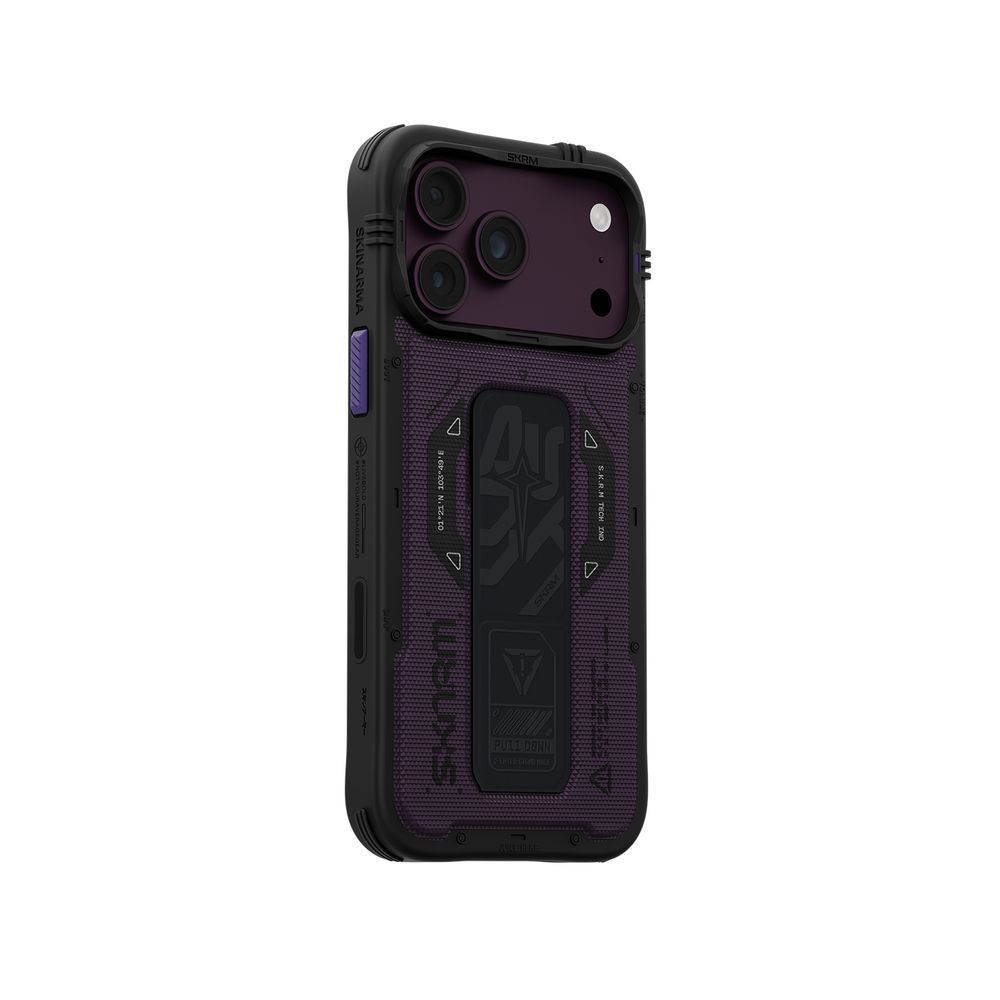 Чехол для iPhone 18 Pro Max Skinarma Phantom (2026) (Mag-Charge + Grip-Stand) Burgundy