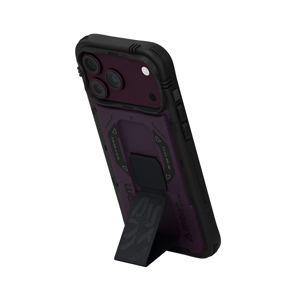 Чехол для iPhone 18 Pro Max Skinarma Phantom (2026) (Mag-Charge + Grip-Stand) Burgundy
