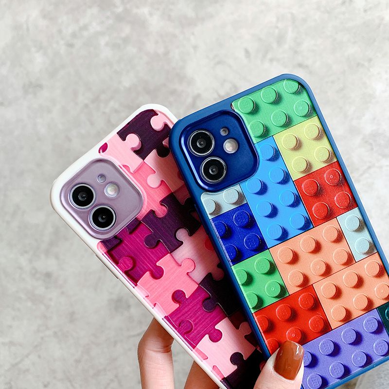 Чехол Разноцветное Лего для iPhone 11 Pro с защитой камеры