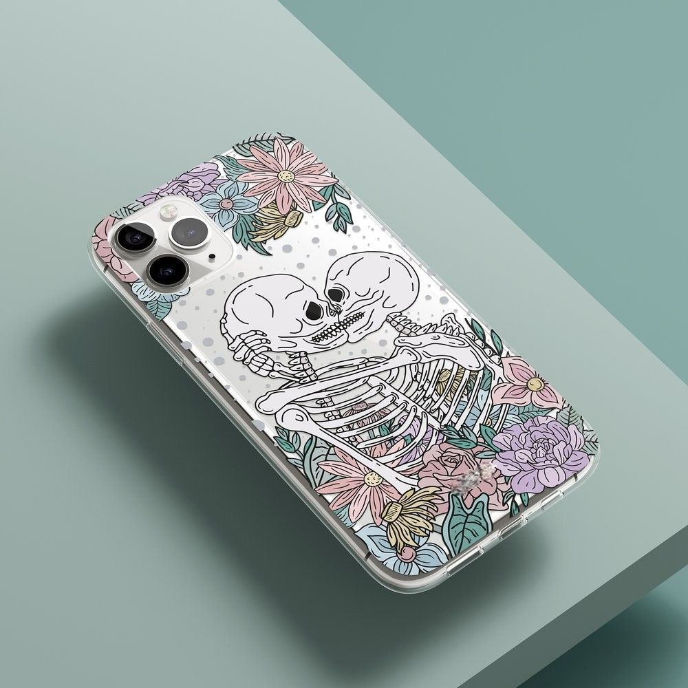 Чохол для iPhone 13 Поцілунок скелетів Halloween